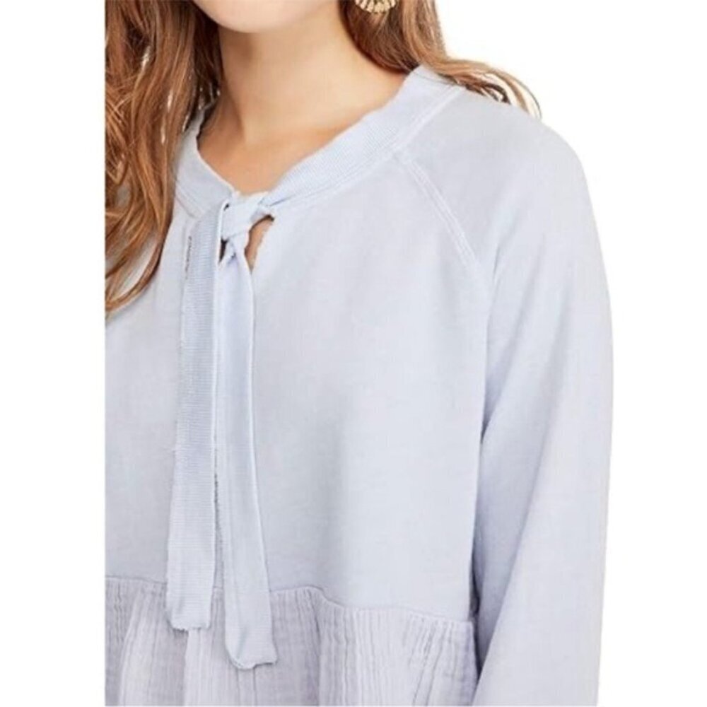 Free People Sweet Jane Pullover, Size Large - Light Blue - Picture 3 of 11